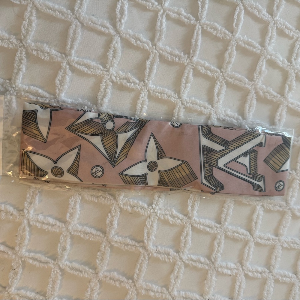 Pink and Black Patterned scarf